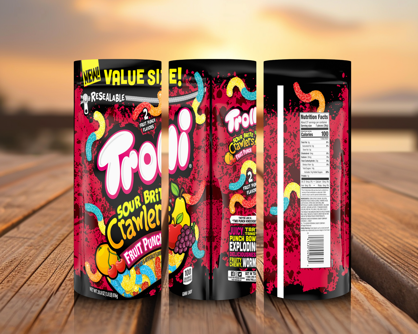 Inspirado en impresiones de sublimación de snacks