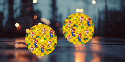 Impresiones de sublimación de posavasos de Super Mario (8 por página)