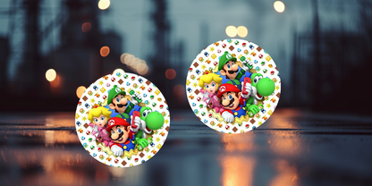 Impresiones de sublimación de posavasos de Super Mario (8 por página)