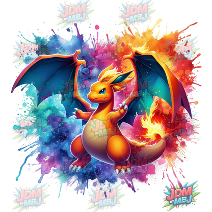 Pegatina termoadhesiva de Pokémon (2) DTF de 25 cm