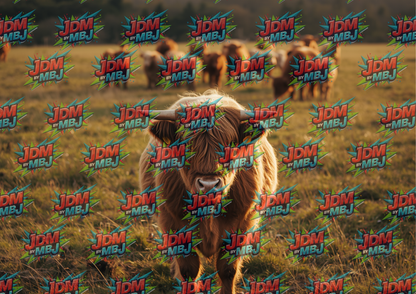 Highland Cow Cutting Board Sublimation Prints