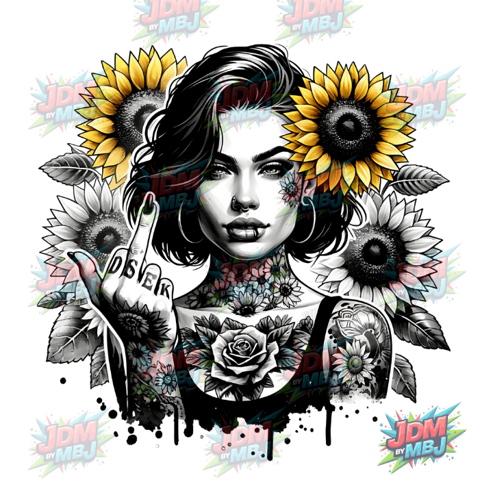 Iron On - Tattoo Girl DTF 25cm