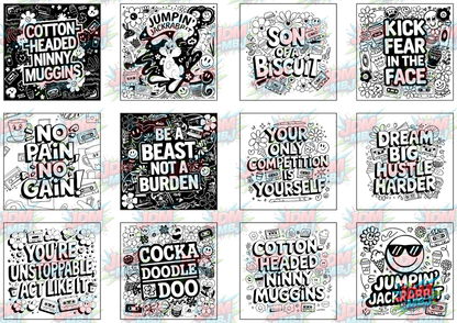 Swear Words "Bold & Easy" Volume 7 Digital Colouring Pages
