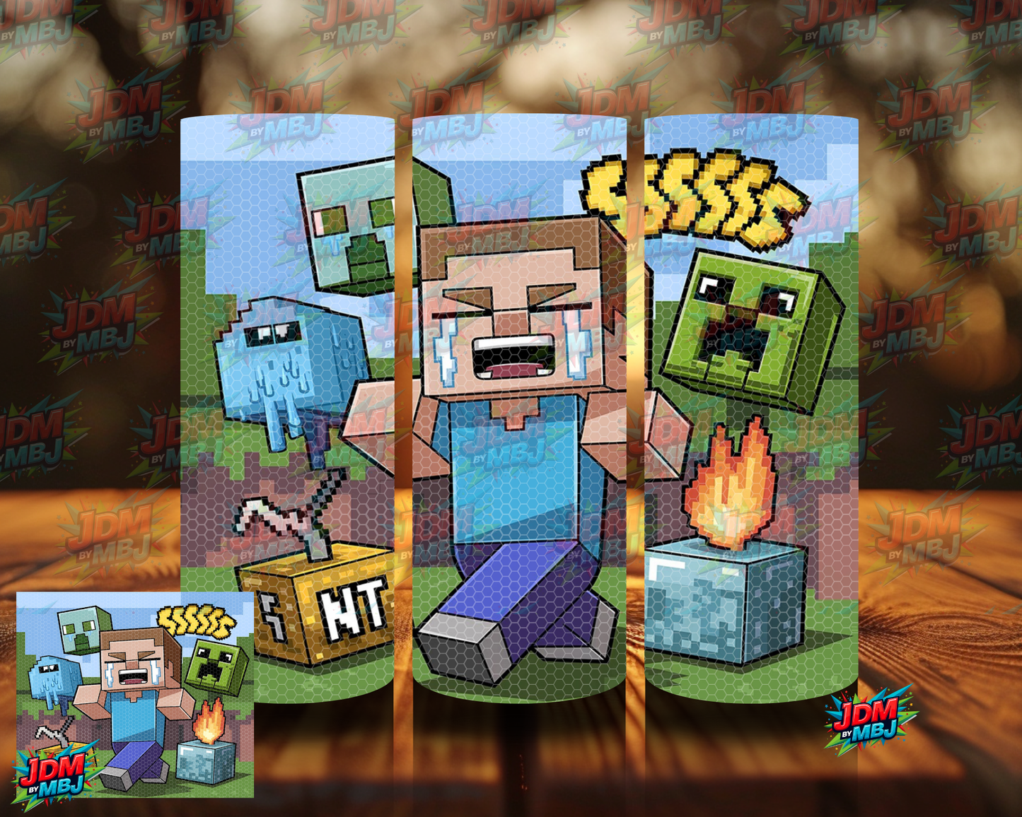 Rhinestone Minecraft 20oz Sublimation Prints
