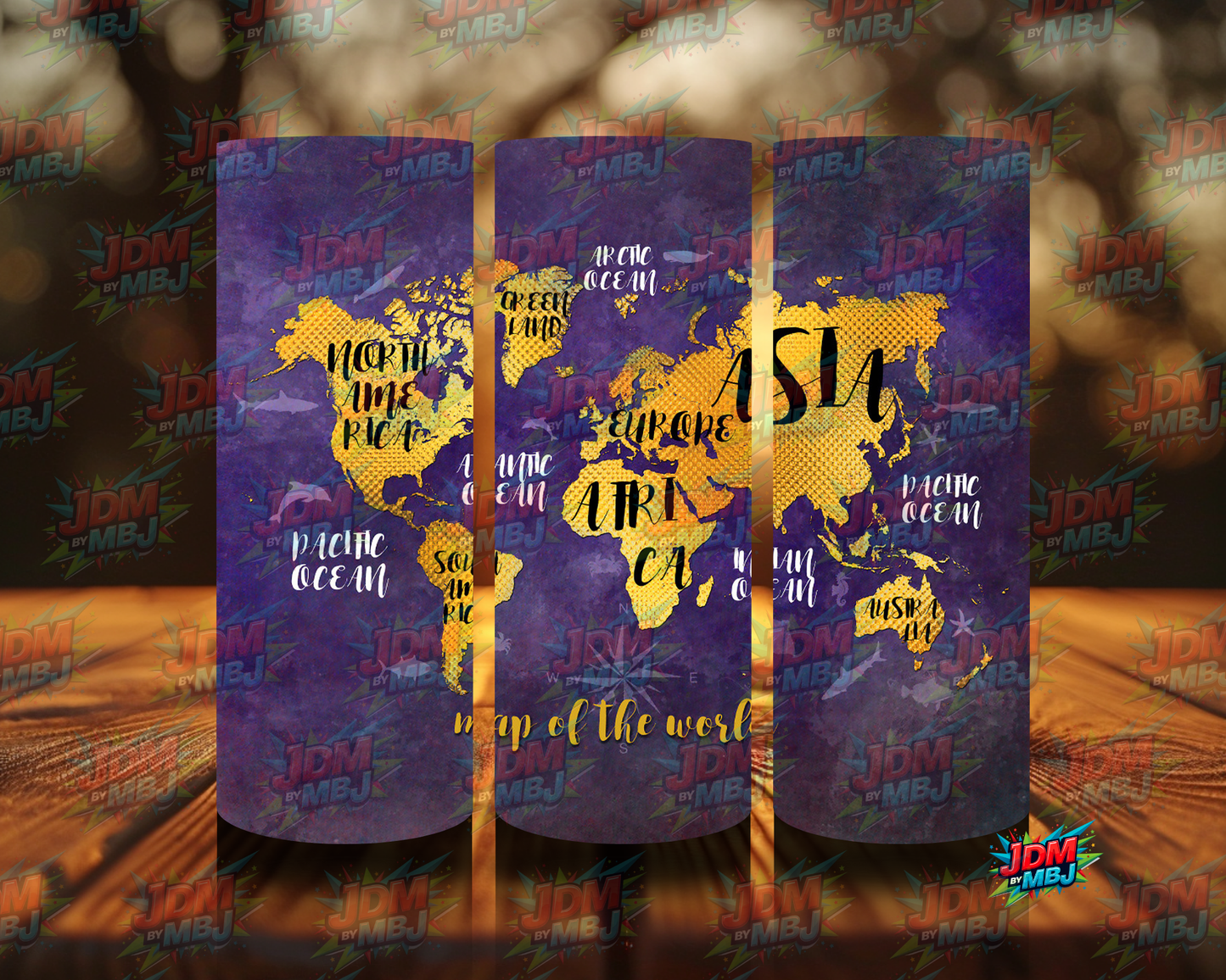 Inspired by World Maps Sublimation Prints