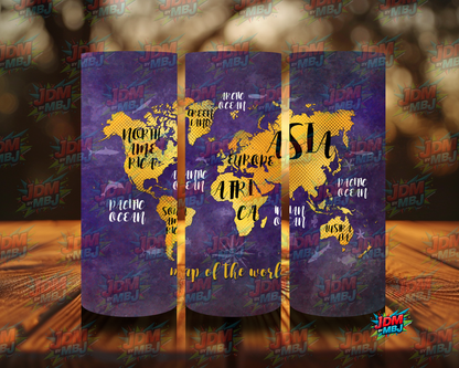 Inspired by World Maps Sublimation Prints