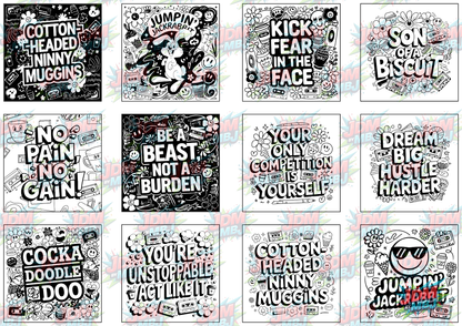 Swear Words "Bold & Easy" Volume 6 Digital Colouring Pages