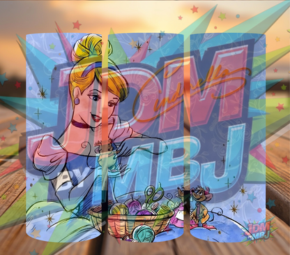 Inspirado en las impresiones de sublimación de Cenicienta