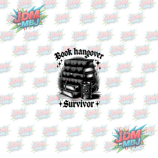 Iron On - Book Hangover Survival DTF 20cm
