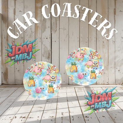 Juego de 2 posavasos para coche fabricados