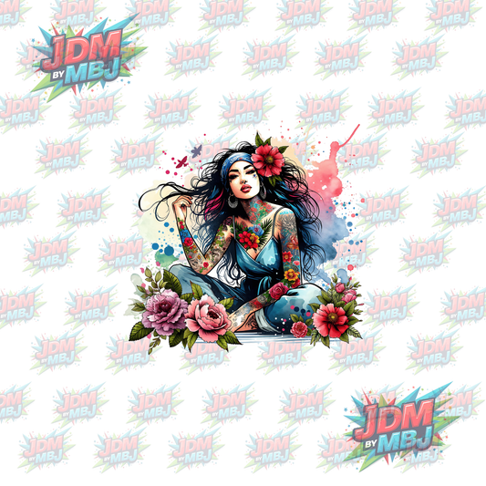 Iron On - Tattoo Girl DTF