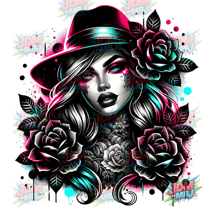 Iron On - Tattoo Girl DTF 25cm