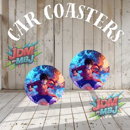 Juego de 2 posavasos para coche fabricados