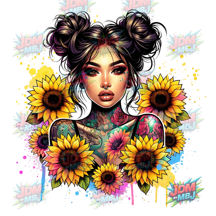 Iron On - Tattoo Girl DTF 25cm