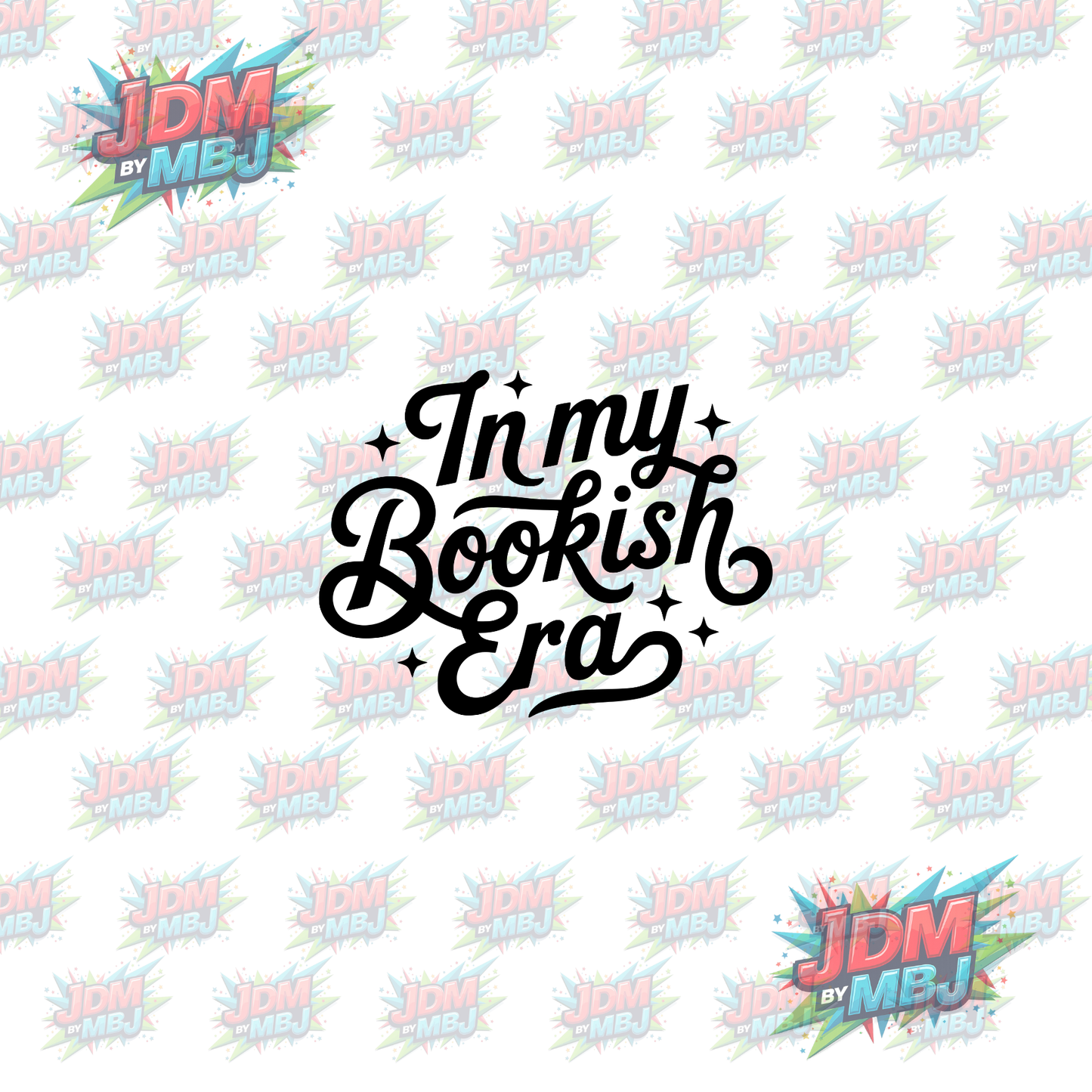 Iron On - In my Bookish Era "Black" DTF 20cm