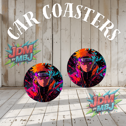 Juego de 2 posavasos para coche fabricados