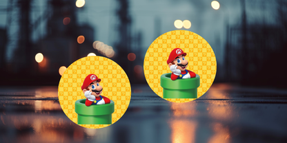 Impresiones de sublimación de posavasos de Super Mario (8 por página)