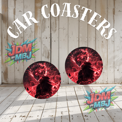Juego de 2 posavasos para coche fabricados