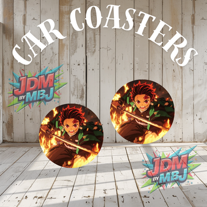 Juego de 2 posavasos para coche fabricados