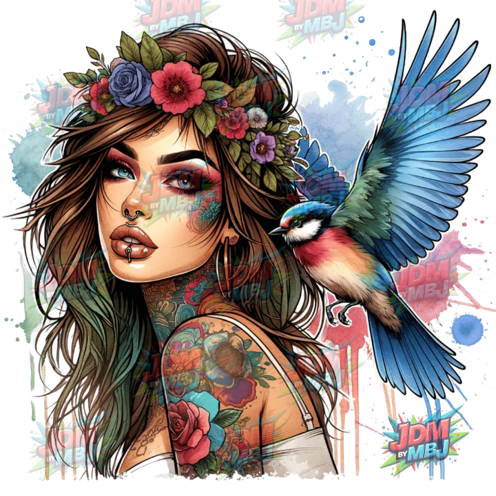 Iron On - Tattoo Girl DTF 25cm