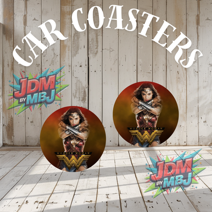 Juego de 2 posavasos para coche fabricados