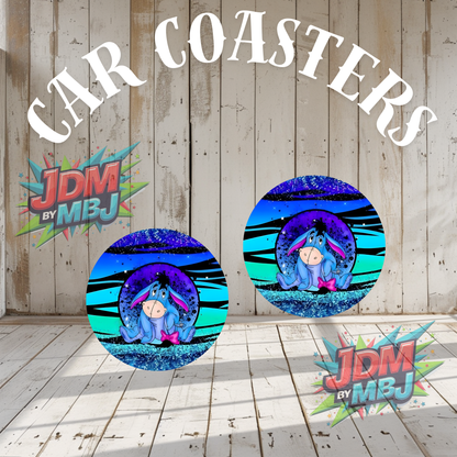 Juego de 2 posavasos para coche fabricados