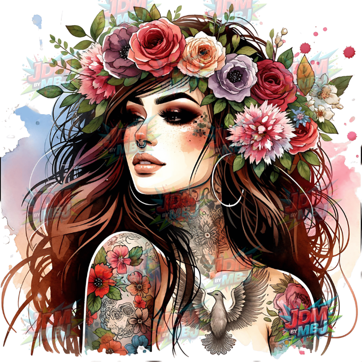 Iron On - Tattoo Girl DTF 25cm