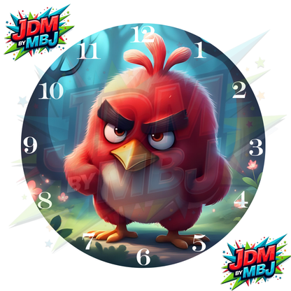 Impresiones de sublimación de relojes de 8 pulgadas (20 cm x 20 cm) - Inspirados en Angry Birds