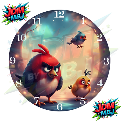 Impresiones de sublimación de relojes de 8 pulgadas (20 cm x 20 cm) - Inspirados en Angry Birds