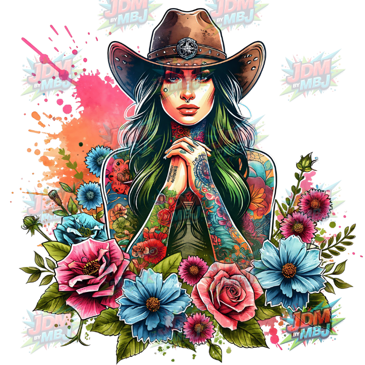 Iron On - Tattoo Girl DTF 25cm