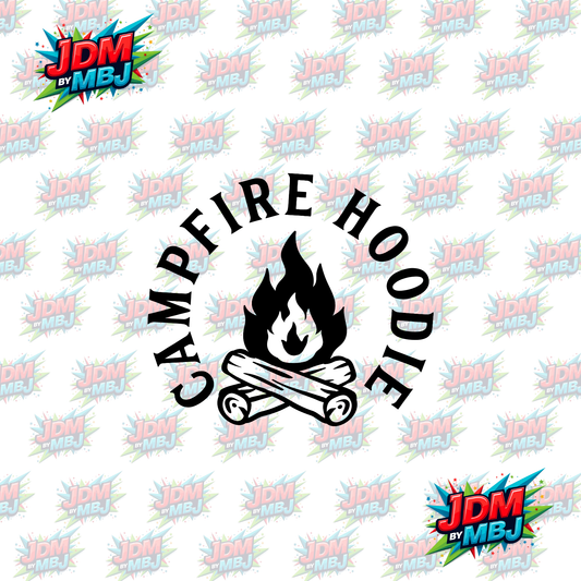 Iron On - CampFire Hoodie DTF 20cm