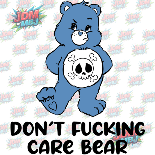 Iron On - CareBear (Don't F&^king Care)  DTF 20cm