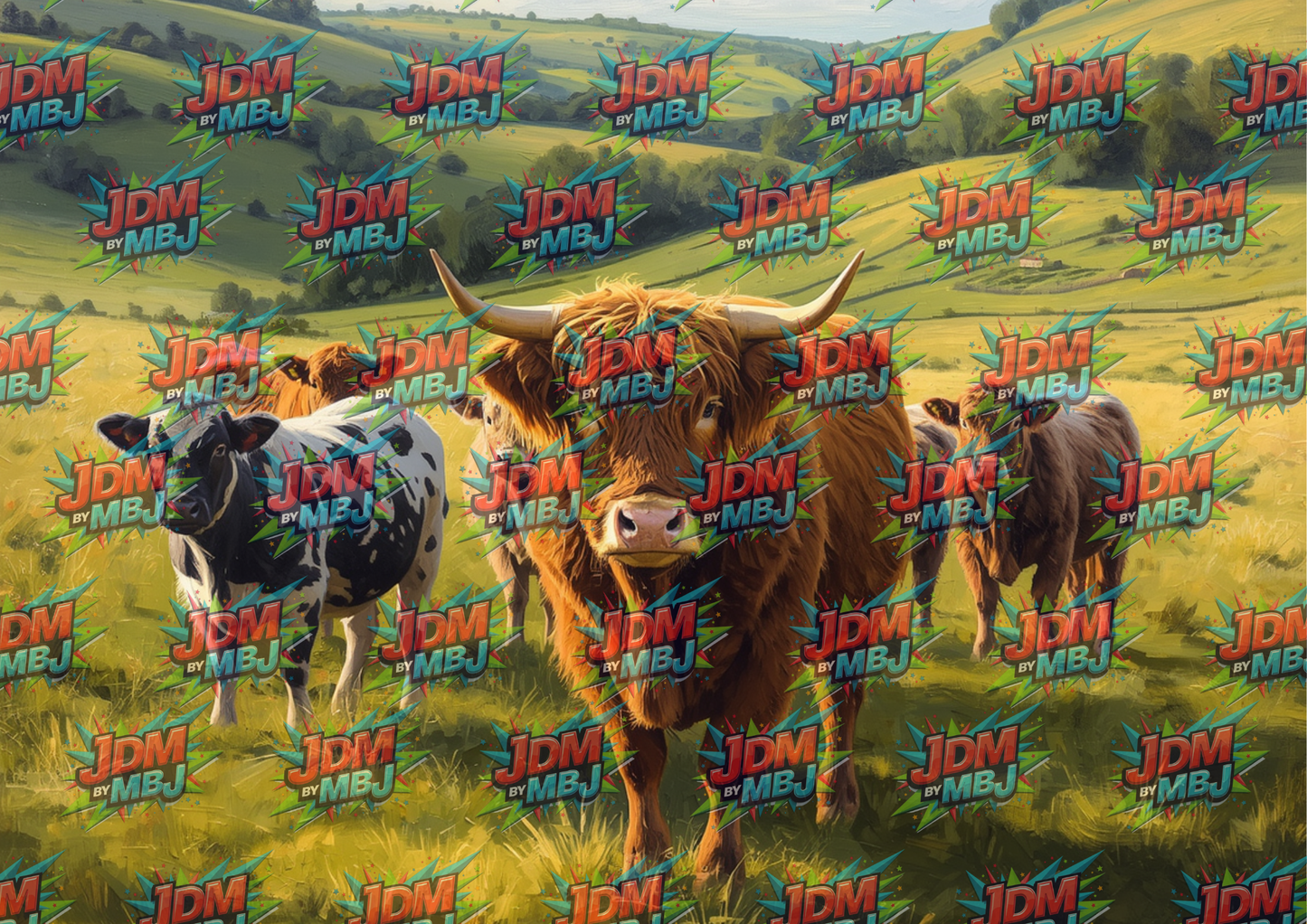 Highland Cow Cutting Board Sublimation Prints