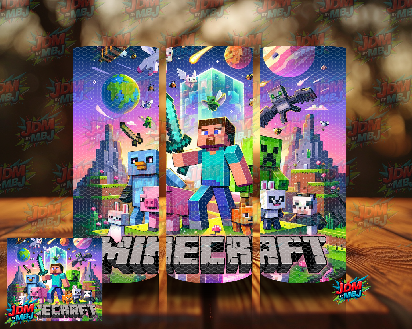Rhinestone Minecraft 20oz Sublimation Prints
