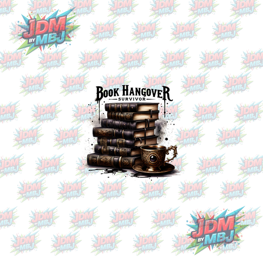 Iron On - Book Hangover Survival DTF 20cm