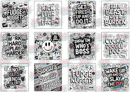 Swear Words "Bold & Easy" Volume 6 Digital Colouring Pages