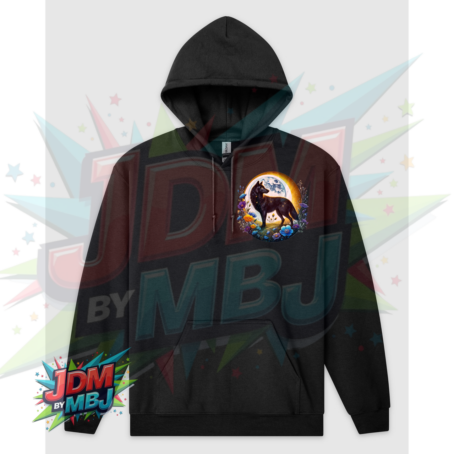 Mystical Wolves DTF Printed on Gildan Hoodies