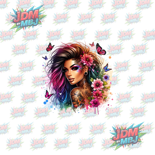 Iron On - Tattoo Girl DTF