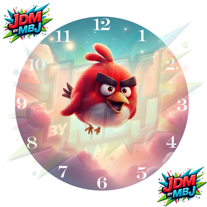 Impresiones de sublimación de relojes de 8 pulgadas (20 cm x 20 cm) - Inspirados en Angry Birds