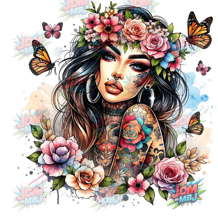 Iron On - Tattoo Girl DTF 25cm