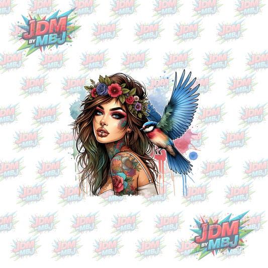 Iron On - Tattoo Girl DTF