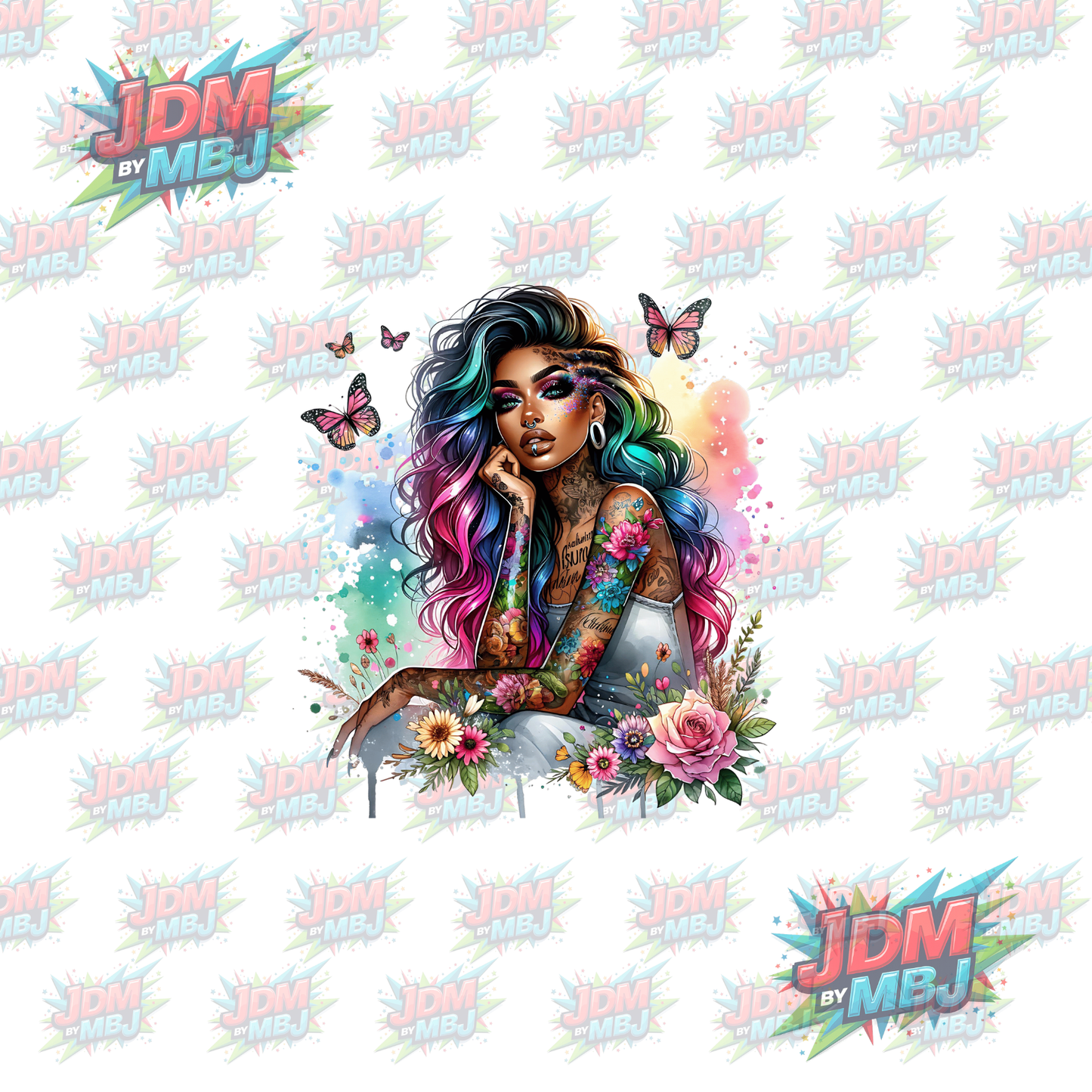 Iron On - Tattoo Girl DTF
