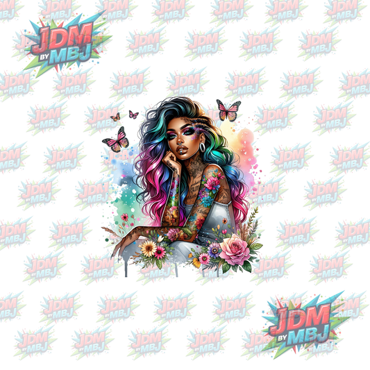 Iron On - Tattoo Girl DTF