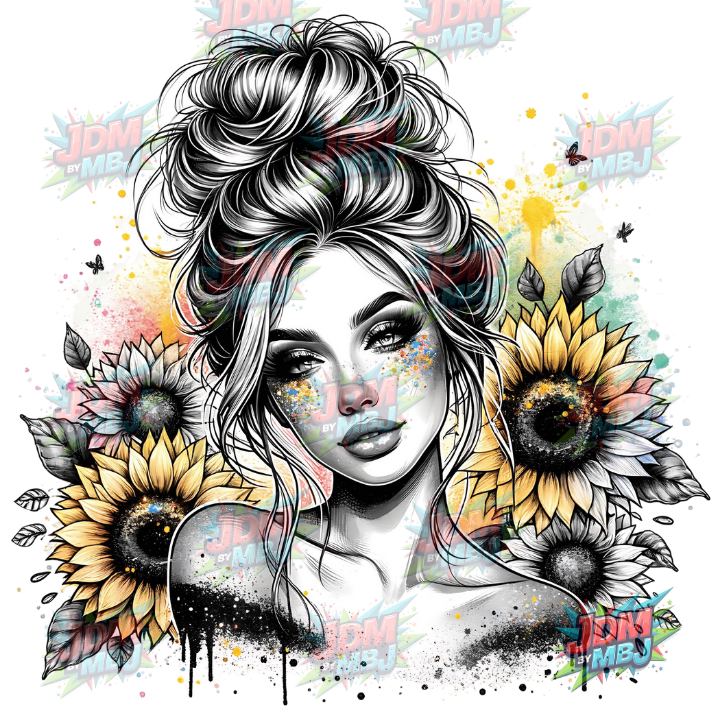Iron On - Tattoo Girl DTF 25cm