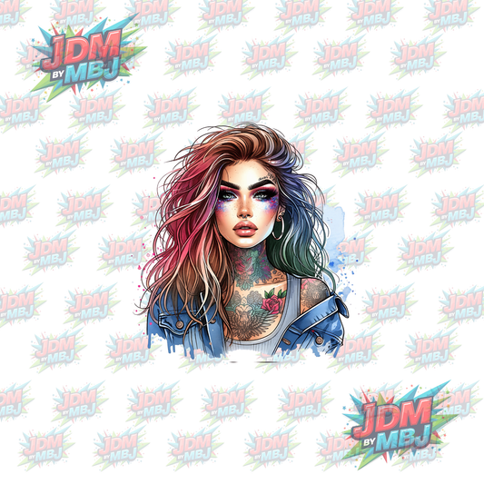 Iron On - Tattoo Girl DTF