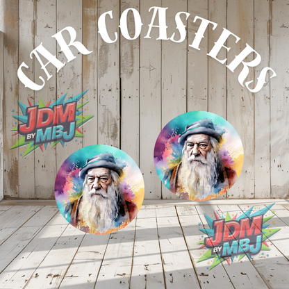 Juego de 2 posavasos para coche fabricados