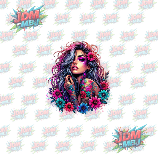 Iron On - Tattoo Girl DTF