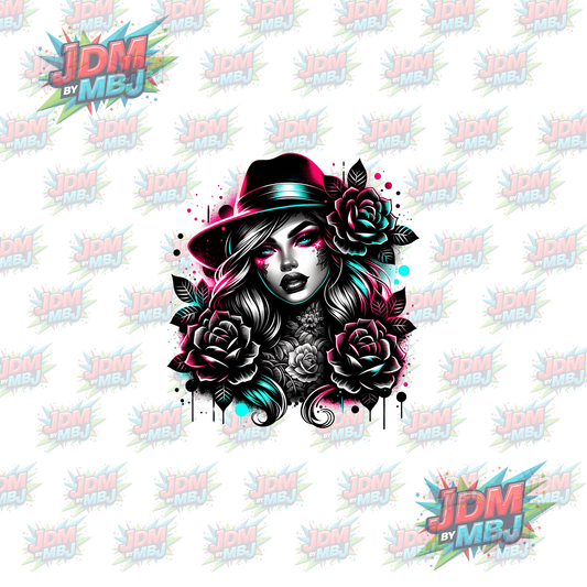 Iron On - Tattoo Girl DTF