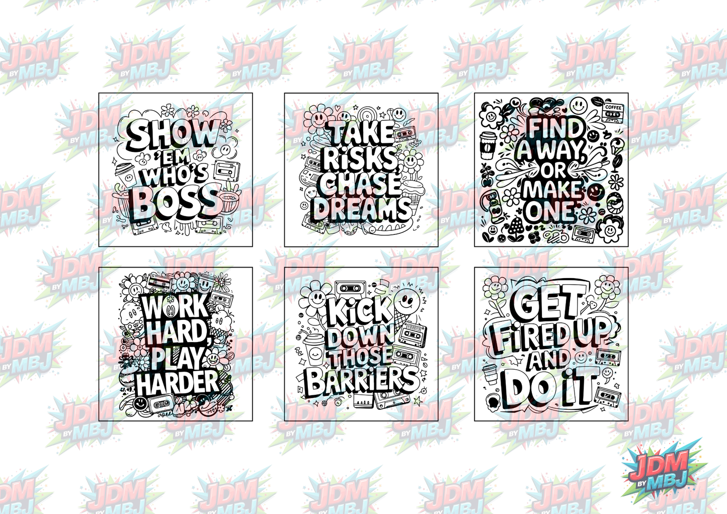 Swear Words "Bold & Easy" Volume 6 Digital Colouring Pages