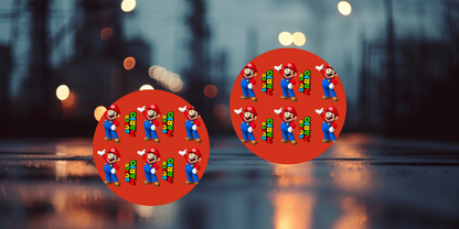 Impresiones de sublimación de posavasos de Super Mario (8 por página)